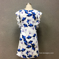 Women's polyester butterfly printed dress